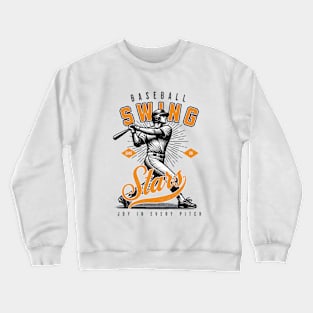 Swing For Stars Baseball Crewneck Sweatshirt